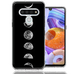 LG Stylo 6 Moon Transitions Design Double Layer Phone Case Cover