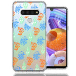 LG K51 Snakes Skulls Roses Design Double Layer Phone Case Cover