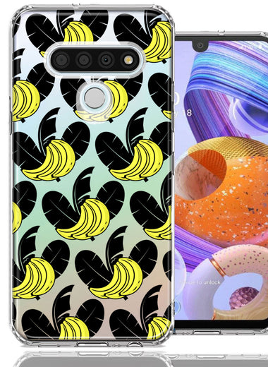 LG K51 Tropical Bananas Design Double Layer Phone Case Cover