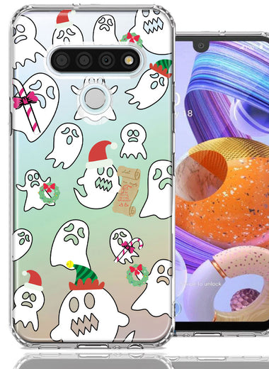 LG K51 Halloween Christmas Ghost Design Double Layer Phone Case Cover