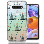 LG K51 Holiday Christmas Trees Design Double Layer Phone Case Cover