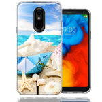 LG Stylo 4 Beach Paper Boat Design Double Layer Phone Case Cover