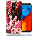 LG Stylo 4 Pink Abstract Design Double Layer Phone Case Cover