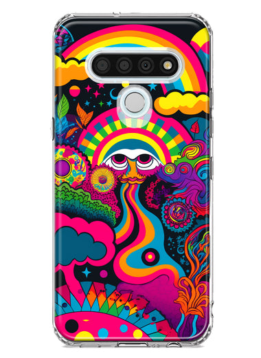 LG Stylo 6 Psychedelic Trippy Hippie Night Walk Hybrid Protective Phone Case Cover
