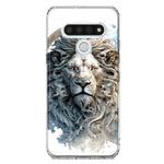 LG Stylo 6 Abstract Lion Sculpture Hybrid Protective Phone Case Cover