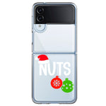 Samsung Galaxy Z Flip 4 Christmas Funny Couples Chest Nuts Ornaments Hybrid Protective Phone Case Cover