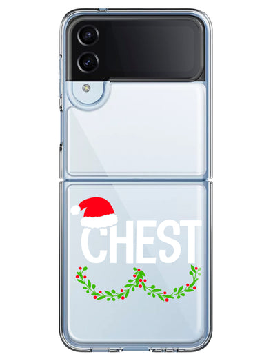 Samsung Galaxy Z Flip 4 Christmas Funny Ornaments Couples Chest Nuts Hybrid Protective Phone Case Cover