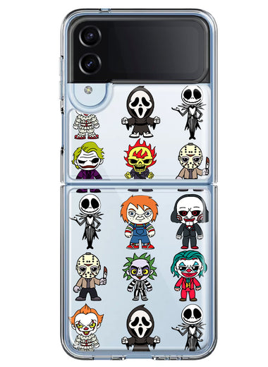 Samsung Galaxy Z Flip 4 Cute Classic Halloween Spooky Cartoon Characters Hybrid Protective Phone Case Cover