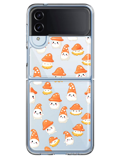 Samsung Galaxy Z Flip 4 Cute Cartoon Mushroom Ghost Characters Hybrid Protective Phone Case Cover