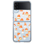 Samsung Galaxy Z Flip 4 Cute Cartoon Mushroom Ghost Characters Hybrid Protective Phone Case Cover