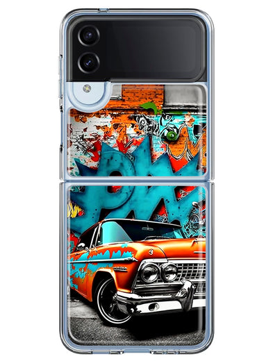 Samsung Galaxy Z Flip 4 Lowrider Painting Graffiti Art Hybrid Protective Phone Case Cover