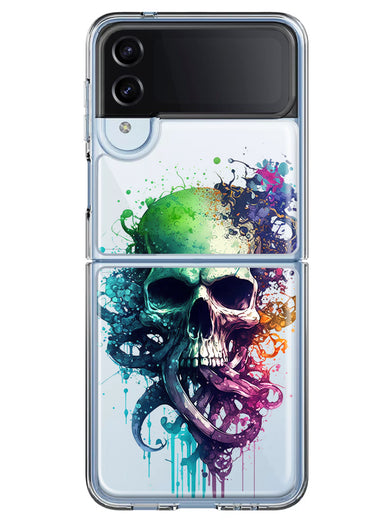 Samsung Galaxy Z Flip 4 Fantasy Octopus Tentacles Skull Hybrid Protective Phone Case Cover