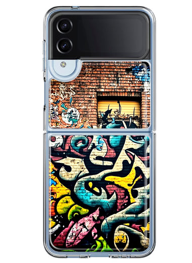 Samsung Galaxy Z Flip 4 Urban Graffiti Wall Art Painting Hybrid Protective Phone Case Cover