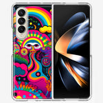 Samsung Galaxy Z Fold 4 Psychedelic Trippy Hippie Night Walk Hybrid Protective Phone Case Cover