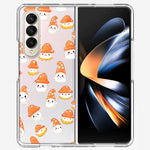 Samsung Galaxy Z Fold 4 Cute Cartoon Mushroom Ghost Characters Hybrid Protective Phone Case Cover