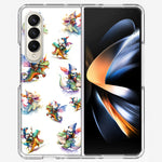 Samsung Galaxy Z Fold 4 Cute Fairy Cartoon Gnomes Dragons Monsters Hybrid Protective Phone Case Cover