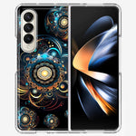 Samsung Galaxy Z Fold 4 Mandala Geometry Abstract Multiverse Pattern Hybrid Protective Phone Case Cover