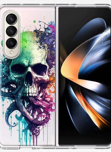 Samsung Galaxy Z Fold 4 Fantasy Octopus Tentacles Skull Hybrid Protective Phone Case Cover