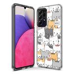 Mundaze - Case for Samsung Galaxy S22 Ultra Slim Shockproof Hard Shell Soft TPU Heavy Duty Protective Phone Cover - Cat Friends Hello