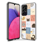 Mundaze - Case for Samsung Galaxy S22 Ultra Slim Shockproof Hard Shell Soft TPU Heavy Duty Protective Phone Cover - Cute Cat Tiles