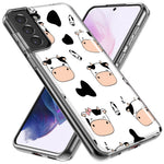 Mundaze - Case for Samsung Galaxy S24 Slim Shockproof Hard Shell Soft TPU Heavy Duty Protective Phone Cover - Sleepy Cows and Milk
