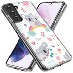 Mundaze - Case for Samsung Galaxy S24 Slim Shockproof Hard Shell Soft TPU Heavy Duty Protective Phone Cover - Cute Rainbow Koalas Flowers Butterflies