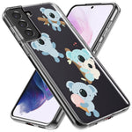Mundaze - Case for Samsung Galaxy S24 Slim Shockproof Hard Shell Soft TPU Heavy Duty Protective Phone Cover - Cute Blue Koala Friends Icecream