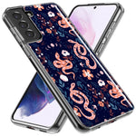 Mundaze - Case for Samsung Galaxy S22 Ultra Slim Shockproof Hard Shell Soft TPU Heavy Duty Protective Phone Cover - Snakes and Flowers