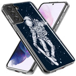Mundaze - Case for Samsung Galaxy S22 Ultra Slim Shockproof Hard Shell Soft TPU Heavy Duty Protective Phone Cover - Skateboard Astronaut