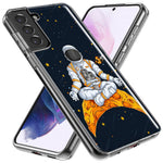 Mundaze - Case for Samsung Galaxy S23 Slim Shockproof Hard Shell Soft TPU Heavy Duty Protective Phone Cover - Yoga Astronaut