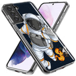Mundaze - Case for Samsung Galaxy S22 Ultra Slim Shockproof Hard Shell Soft TPU Heavy Duty Protective Phone Cover - Rocket Space Astronaut