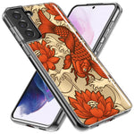 Mundaze - Case for Samsung Galaxy S23 Ultra Slim Shockproof Hard Shell Soft TPU Heavy Duty Protective Phone Cover - Japanese Koi Fish