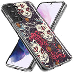 Mundaze - Case for Samsung Galaxy S22 Ultra Slim Shockproof Hard Shell Soft TPU Heavy Duty Protective Phone Cover - Japanese Kitsune Fox