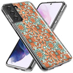 Mundaze - Case for Samsung Galaxy S23 Slim Shockproof Hard Shell Soft TPU Heavy Duty Protective Phone Cover - Groovy Vintage Flowers