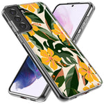 Mundaze - Case for Samsung Galaxy S22 Ultra Slim Shockproof Hard Shell Soft TPU Heavy Duty Protective Phone Cover - Vintage Tropical Flowers