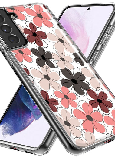 Mundaze - Case for Samsung Galaxy S22 Ultra Slim Shockproof Hard Shell Soft TPU Heavy Duty Protective Phone Cover - Summber Vibe Cute Flowers