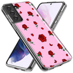 Mundaze - Case for Samsung Galaxy S23 Slim Shockproof Hard Shell Soft TPU Heavy Duty Protective Phone Cover - Cute Red Roses