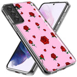 Mundaze - Case for Samsung Galaxy S24 Ultra Slim Shockproof Hard Shell Soft TPU Heavy Duty Protective Phone Cover - Cute Red Roses