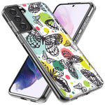 Mundaze - Case for Samsung Galaxy S23 Slim Shockproof Hard Shell Soft TPU Heavy Duty Protective Phone Cover - Vintage Butterflies