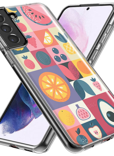 Mundaze - Case for Samsung Galaxy S22 Ultra Slim Shockproof Hard Shell Soft TPU Heavy Duty Protective Phone Cover - Groovy Fruits