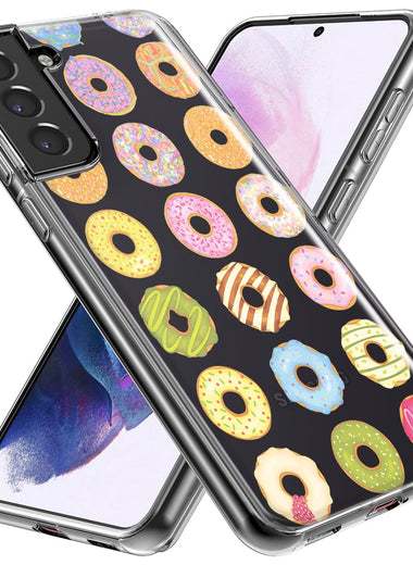 Mundaze - Case for Samsung Galaxy S23 Ultra Slim Shockproof Hard Shell Soft TPU Heavy Duty Protective Phone Cover - Cute Donuts