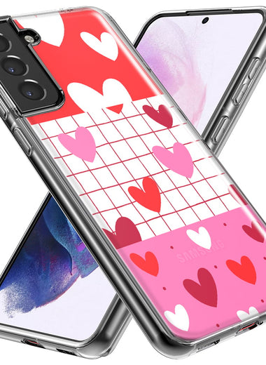 Mundaze - Case for Samsung Galaxy S22 Ultra Slim Shockproof Hard Shell Soft TPU Heavy Duty Protective Phone Cover - Cute Valentine Hearts