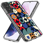 Mundaze - Case for Samsung Galaxy S22 Ultra Slim Shockproof Hard Shell Soft TPU Heavy Duty Protective Phone Cover - Vintage Geometric Patterns