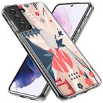 Mundaze - Case for Samsung Galaxy S22 Ultra Slim Shockproof Hard Shell Soft TPU Heavy Duty Protective Phone Cover - Vintage Japanese Fuji