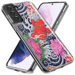 Mundaze - Case for Samsung Galaxy S23 Slim Shockproof Hard Shell Soft TPU Heavy Duty Protective Phone Cover - Japanese Koi Fish Tattoo