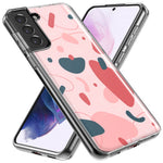 Mundaze - Case for Samsung Galaxy S22 Ultra Slim Shockproof Hard Shell Soft TPU Heavy Duty Protective Phone Cover - Vintage Abstract Pink Grooves