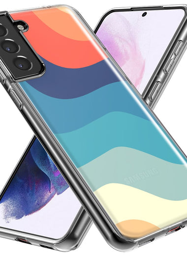 Mundaze - Case for Samsung Galaxy S22 Ultra Slim Shockproof Hard Shell Soft TPU Heavy Duty Protective Phone Cover - Rero Abstract Waves