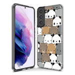 Mundaze - Case for Samsung Galaxy S22 Ultra Slim Shockproof Hard Shell Soft TPU Heavy Duty Protective Phone Cover - Cute Bears