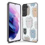 Mundaze - Case for Samsung Galaxy S24 Slim Shockproof Hard Shell Soft TPU Heavy Duty Protective Phone Cover - Cute Hedgehogs
