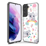 Mundaze - Case for Samsung Galaxy S24 Slim Shockproof Hard Shell Soft TPU Heavy Duty Protective Phone Cover - Cute Rainbow Koalas Flowers Butterflies